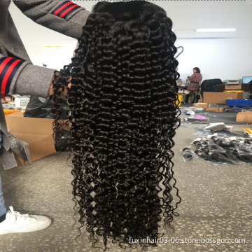 Purchase Multiple 36 Inch Water Wave Human Hair Wigs Human Hair Lace Front Wig With Curly Clsoure Frontal Wig For Black Women